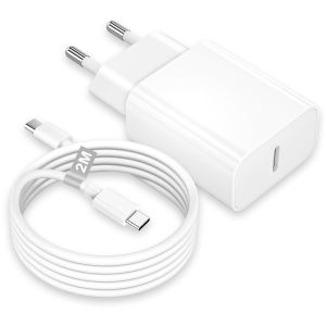 TRAHOO-Chargeur USB C Rapide pour iPhone 16 15/16 15 Pro/16 15 Pro Max/16 15 Plus/iPad, 25W Prise Chargeur Type C Charge Rapide USB C Prise iPhone Adaptateur Secteur avec 2M Cable Type C - Neuf