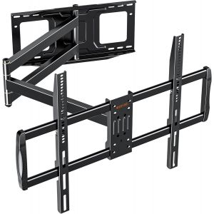 MEVRONISSHOP-Support Mural TV &agrave; Bras Long 1090mm pour &Eacute;crans Plats/Incurv&eacute;s LCD/LED/OLED de 42 &agrave; 110 Pouces, Support TV Mural Pivotant, Inclinable et Rotatif jusqu'&agrave; 80kg, VESA Max 900x600mm - Neuf