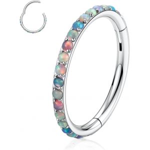 Kal-Piercings En Acier Chirurgical 316l Et Oxyde De Zirconium Pour Oreille Et Nez - Calibres 20, 18, 16, 14 - Anneaux Pour Homme Et Femme - Neuf