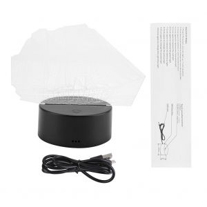 Hjlian Lampes De Table 3d A Led Avec Telecommande (Base Noire Sans Telecommande) - Neuf