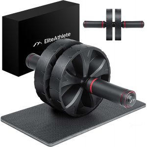 Roue Abdominale - Roulette Abdominaux - Ab Wheel - Rouleau Abdo - Abdos Musculation Appareil De Sport Fitness - Ab Roller Incl. Tapis Rembourré[Ela710120] - Neuf