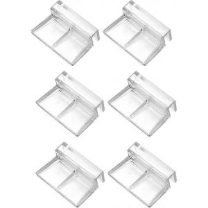 Support D'aquarium En Acrylique,Clips De Couvercle D'aquarium,Support D'aquarium Transparent,Pour Aquarium De Poissons,Clips De Couvercle De Poisson D'aquarium,6mm 6pcs - Neuf