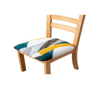 Housse extensible et lavable pour chaise de salle &agrave; manger, prot&egrave;ge-coussin d'assise. - Neuf