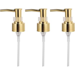 KAL-Pompe Distributrice Dorée Pour Flacon À Pompe, Flacon De Parfum, Shampoing Et Après-Shampooing, Buse Pour Savon, Lotion, Huile De Massage, Bouteille De Remplacement De (Gold) - Neuf