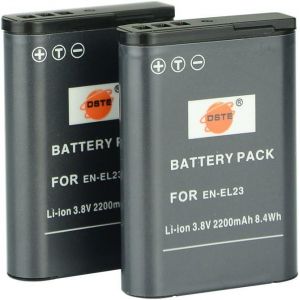 2pcs EN-EL23 Replacement Li-ION Battery for Nikon Coolpix P600 Digital Camera - Neuf