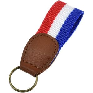 Kal-Porte-Cl&eacute;s Drapeau France, Porte-Cl&eacute;s Football, Anneau En Tissu Pour La Maison Ou La Voiture, Homme Et Femme - Neuf