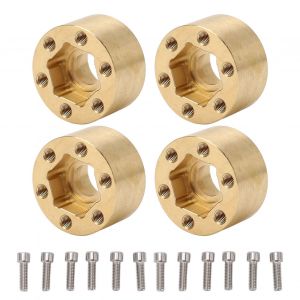 4 PièCes Moyeu Hexagonal De Roue éLargir Le Poids En Laiton Roue RéSistante à L'usure Adaptateur D'éLargissement Hexagonal Pour Moyeu De 1,9 Pouces 2,2 Pouces 12mm/0,5 Pouces - Neuf