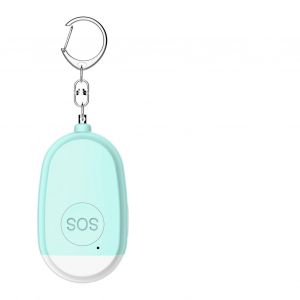 Porte-Cles D'alarme D'urgence Avec Anneaux De Traction, 130 Db, Chargement Usb, Eclairage, Alarme D'autoprotection Pour Filles, Bleu - Neuf
