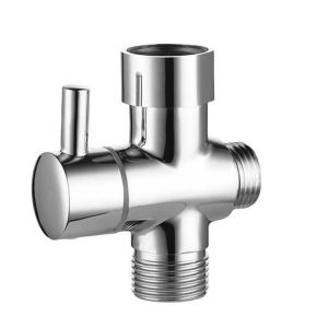 1 Pièce De Séparateur D'eau Entièrement En Cuivre 7/8 Séparateur D'eau Standard Américain Un Sur Deux Robinet À Trois Voies À Ouverture Rapide Robinet De Conversion De Toilette - Neuf