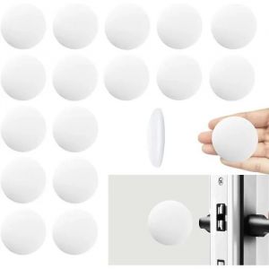 16pcs Butee de Porte Interieur, Butée de Porte Murale Blanc,Arret de Porte, Butee de Porte Adhesive, pour Salle De Bain,Meubles,Murs - Neuf