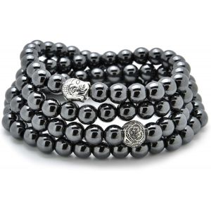 Eryi-Bracelet Ou Collier De 108 Perles De Prière Mala Avec Breloque Bouddha - Neuf