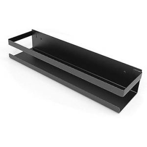Noir mat - 30cm Etagère Douche, Etagere Salle de Bain Sans Percage, Serviteur de Douche, Porte Savon Douche en Acier Inoxydable, Rangement Panier Cuisine - Neuf