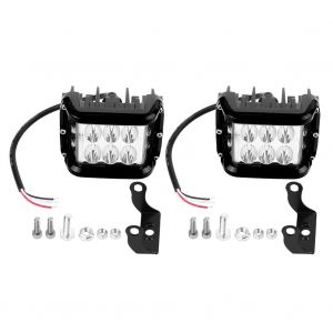 Feu De Travail Lateral A Led Bleu 60 W, Corps Noir Sable, Pour Camion Tout-Terrain, Vtt, Suv (Noir) - Neuf
