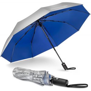 meimie-Umbrella Mini Parapluie De Poche Pliable Incassable Soleil Anti Vent Parasol Noir Compact Automatique Anti Uv Femme Luxe Petite Taille - Neuf
