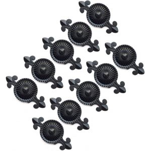 10 pièces (noir) Poignée d'armoire Boutons d'armoire Boutons de meubles Tiroir - Neuf