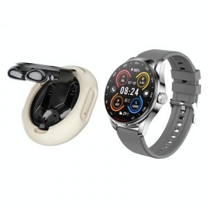 Montre Connectée Bluetooth Haut De Gamme Avec Écouteurs Intégrés Et Nfc Argent Yonis - Neuf