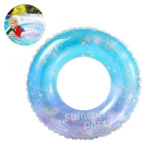 Cerceau De Natation Gonflable Pour Enfants,Anneau De Natation &Agrave; Paillettes Arc-En-Ciel Gonflable Anneau De Natation Arc-En-Ciel Paillettes Pour Bain De Piscine Jouet F&ecirc;te - Neuf