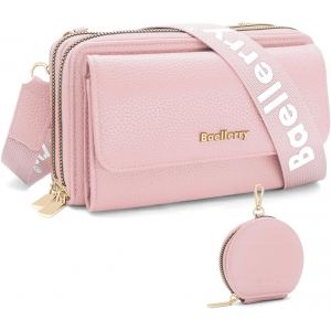 RFCBC-Sac Bandoulière Femme, Petit Sac a Main Bandoulière Femme en Cuir PU Sacs pour Téléphone Portable avec Réglables Bandoulière 8 Emplacements de Carte Sacs Bandoulière Besace Sacoche - Neuf