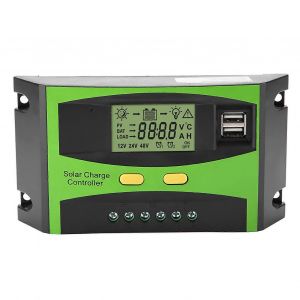 PWM Smart Dual USB Panneau Solaire Contrôleur Régulateur Écran LCD 12V 24V 20A - Neuf