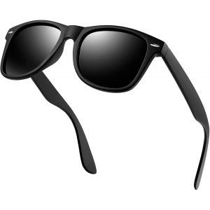 Ershi-Lunettes De Soleil Polarisées Homme Et Femme Mode Vintage Lunette De Soleil Rectangulaire Rétro Classique Protection 100% Uv[541] - Neuf
