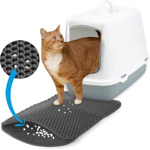Shiliu-Tapis Litière Chat Xs Gris : Tapis De Litière 30x40cm Lavable Extra Petit U2013 Ramasse-Litière Compact U2013 Tapis Pour B[ - Neuf