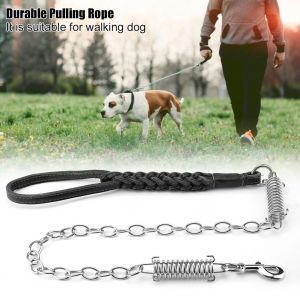 Hjlian Corde De Traction Robuste, Durable, Tendance, Anti-Morsure Et Anti-Collision Pour Chien (Noir) - Neuf