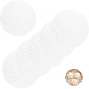 AYUHR-Lot de 6 Tapis de Cuisson Vapeur Réutilisables Casserole Cuit Vapeur Pad en Silicone Silicone Steamer Mat Pad pour Boulettes Légumes Dim Sum - Neuf
