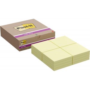 Notes Autocollantes Super Sticky,Pack De 16 Blocs,90 Feuilles Par Bloc,76 Mmx76 Mm,Jaune Pastel-Feuillets Super Adh&eacute;sifs Pour Prise De Notes,Listes De T&acirc;ches Et Rappels - Neuf