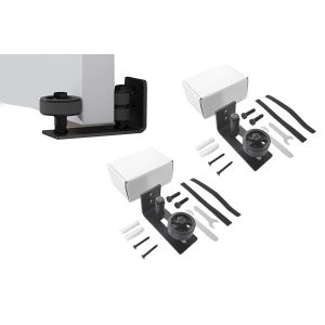 Quincaillerie murale de guidage au sol pour porte de grange coulissante avec roulettes r&eacute;glables - Neuf