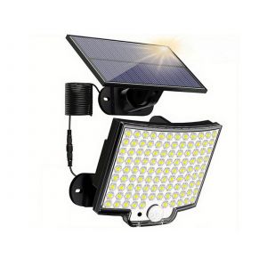 Applique Murale Ext&eacute;rieure Solaire &Agrave; D&eacute;tecteur De Mouvement 106 Led Avec C&acirc;ble De 5 M - Neuf