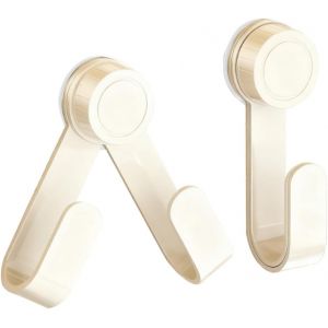 Kalanka-2 Pi&egrave;ces Porte Couvercle De Cuisine, Support De Couvercle De Casserole, Porte Couvercles R&eacute;glable, Sans Per&ccedil;age, Pour Ranger Des Casseroles, Couvercles, Planches &Agrave; D&eacute;couper (Blanc Laiteux) - Neuf