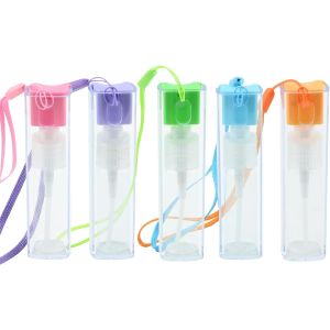 Lot De 5 Mini Vaporisateurs Vides De 10 Ml Avec Cordon, Doublure En Verre, Flacon Pulvérisateur Pour Cheveux Continu, Rechargeable, Pour Hydrater (A) - Neuf