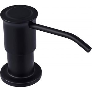 KAL-Distributeur De Savon Intégré Pour Cuisine En Acier Inoxydable 304 Avec Bouteille De 500 Ml Et Tube D'Extension De 100 Cm, Distributeur De Savon Pour Les Mains, Noir - Neuf