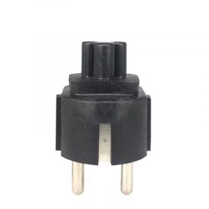 Adaptateur de prise de câble d'alimentation EU CEE7,prise ue vers IEC320 C5,adaptateur feuille de trèfle pour chargeur d'ordinateur portable,prise Schuko vers adaptateur de bureau - Type WHITE - Neuf