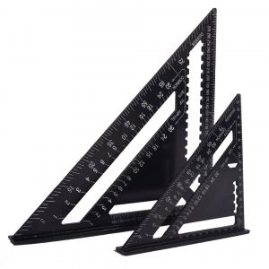 Multifonction Charpentier Carré de 17 cm et de 30 cm en Aluminium en Métal Triangle Règle Carrés Règle Rapporteur d'Angle Guide 45-90° /Charpentier/Outils à Bois - Neuf