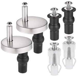 2Pcs Fixation Abattant WC,Fixation Cuvette WC,Charni&egrave;res Si&egrave;ge de Toilette Universelles &agrave; D&eacute;gagement Rapide,Kit de Fixation Abattant Wc Toilette Si&egrave;ge en Acier Inoxydable avec Vis - Neuf