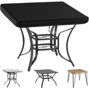 Letnerny-Housse De Protection Housse De Table,Bache Salon De Jardin,Housse De Table Ext¿¿Rieur Bache De Protection ¿¿Tanche Tissu Oxford Imperm¿¿Able, R¿¿Sistance Au Vent,Anti-Uv 92x92x16cm - Neuf