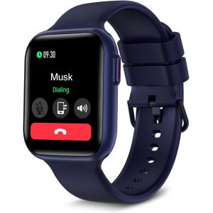 KAL-Bt3 Montre Connect&eacute;e Femme Homme, 1.69"" Smartwatch Avec Appel Bluetooth, 28 Modes Sportifs, Podometre/Fr&eacute;quence Cardiaque/Sommeil, Etanche Ip68, Fitness Tracker Pour Android Ios, Blau - Neuf