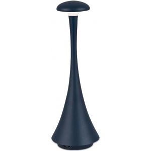 Kal-Lampe De Table Led Rechargeable Par Usb - Lampe Tactile Sans Fil - 3 Couleurs À Intensité Variable - Lampe De Chevet Led En Aluminium Pour Chambre À Coucher, Salon, Restaurant, Bar - Noir - Neuf