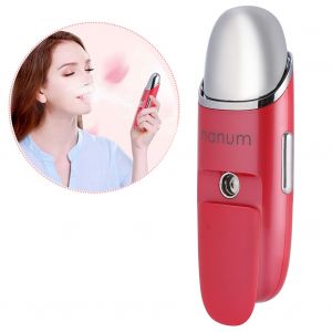 Pulverisateur Facial Nano, Masseur Hydratant, Raffermissant Et Vibrant (Rouge) - Neuf