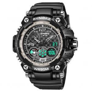 Synoke Hommes Sports À La Mode Multifonctionnel Montre Bracelet Électronique (Noir) - Neuf