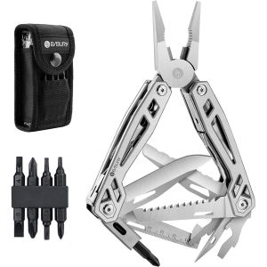Pince Multifonction,Camping Multitools En Acier Inoxydable,Outil De Poche Avec Couteau,Saw,Tournevis,Multi Tool Couteau Suisse Pour Survie Camping Réparation-Éclair - Neuf