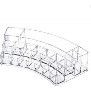 Arc acrylique rouge &agrave; l&egrave;vres organisateurs et stockage clair maquillage organisateur femme support cosm&eacute;tique - Neuf