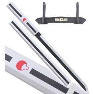Naruto Mini Katana Sasuke Epee Kusanagi en Bois Sabre - 45cm White Edition D&eacute;coration - Neuf