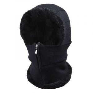 Cagoule Chaude D'hiver, Bonnet &Agrave; Col &Eacute;lastique, Bonnet &Eacute;charpe Pour Masque Facial, Bonnet De Ski Coupe-Vent Chaud Mns - Neuf