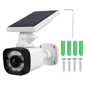 Camera factice de surveillance factice a LED etanche pour mur de jardin a induction a energie solaire - Neuf
