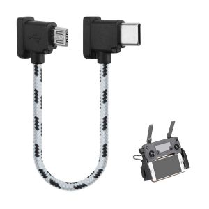 Câble De Télécommande Type-C Vers Micro Usb Pour Dji 15 Cm Compatible Avec Dji Mavic Mini Mavic Pro Mavic Air Spark Drones Connecteur Usb C 90 Degrés Câble De Charge Noir-Marque Générale - Neuf