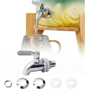 1 PC Robinet de Rechange pour Distributeur de Boisson, Robinet de Rechange en Acier Inoxydable, Robinet Distributeur de Boisson pour Eau, Vin, Bière, Jus - Neuf