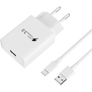 ERYI-Chargeur Rapide Samsung Type-C Pour Samsung Galaxy A15, A 14, A25, A35, A55, A13, A12, A05S, A04S, A33, A23, A32, A21S, A53, S24, S23, S22, S21, S20. Chargeur Rapide Avec C&acirc;ble De 2M - Neuf