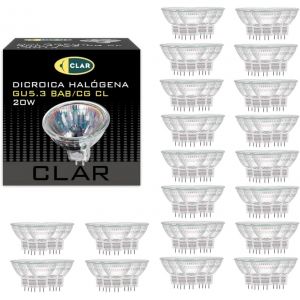 Ampoule Halogene 20w, Ampoule 12v, Spot 12v, Lampe Halogene, Ampoule Gu5.3, Ampoule Alogene, Spot Halogene, Lampe Halogène (Pack 100)[Amp746862] - Neuf